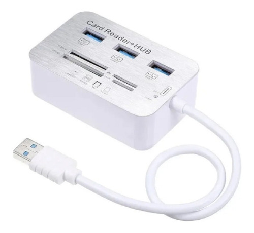 Usb 3.0 Hub + Leitor Cartão Para Acessórios De Computador