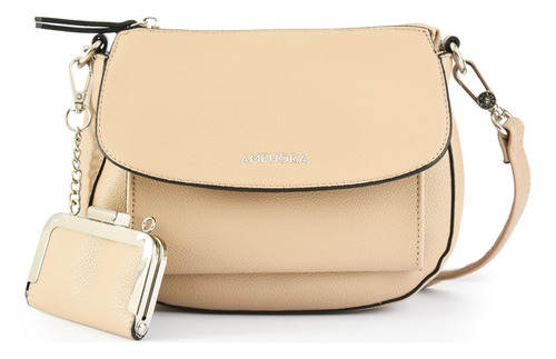 Cartera Bandolera Pequeña Molinari Beige Oscuro