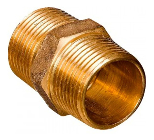 Adaptador Niple Em Bronze De 1/2 Npt - 10 Peças