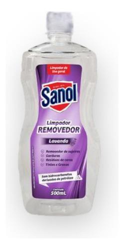 Limpador Removedor Sanol Lavanda 500ml