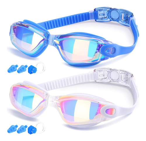 Gafas De Natación Unisex Cooloo X2u Azul Y Blanco