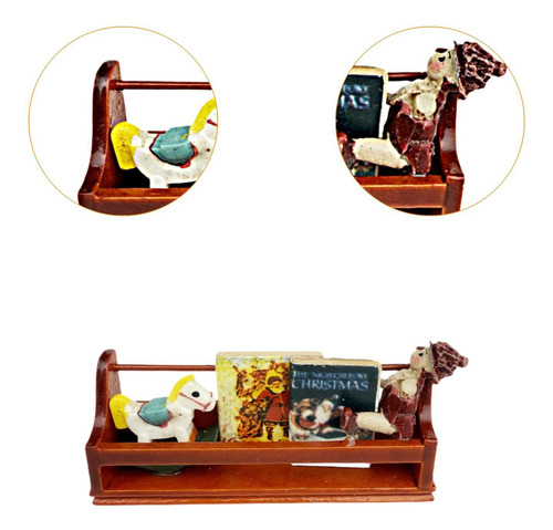 1:12 Estantería De Muñeca Estantería De Almacenamiento De