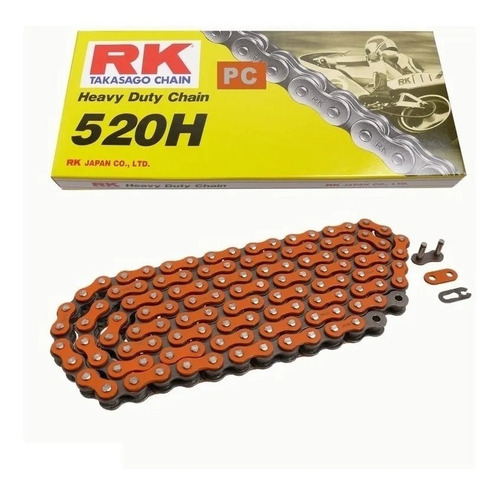 Cadena Ktm Duke 200-250-390 Rk Heavy Duty 520-118 Japon