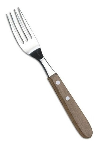 Cubiertos 12 Juego Cuchillos Tenedores Acero Inox Madera