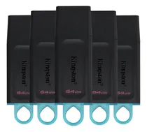 Comprar Kit 5 Memorias Kingston Usb 64gb 3.2 Dtx\u002F64gb Exodia Negra
