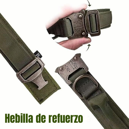 Collares Táctico Y Cuerda Para Perros Medianos Y Grandes Color Verde Militar Tamaño Del Collar Xl