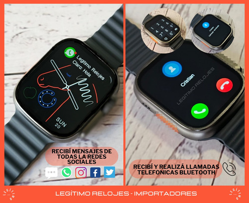Imagen 6 de 10 de Smartwatch W68+ Ultra Sport Reloj Inteligente Deportivo Orig