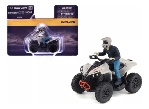 Can Am 1:32 Cuatrimoto Renegade X Mc 1000r Gris Con Corredor