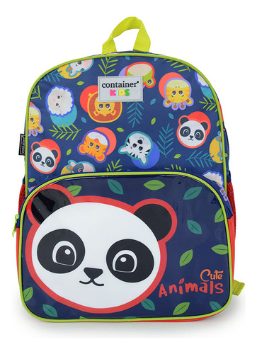 Mochila Escolar Infantil Container Cute Animals Azul - 6067