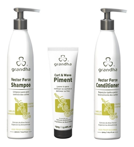 Grandha Curl & Wave Vector Force Kit Grande Profissional 500