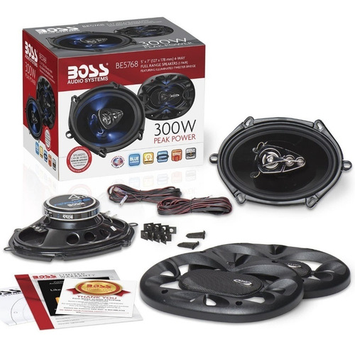 Boss Audio Par Bocinas 5x7 Pulgadas Ovalada 300 Watts Led Color Negro