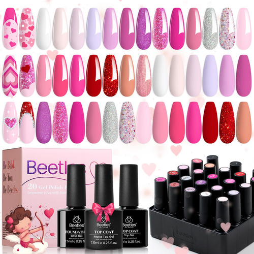 Beetles - Juego De Esmalte De Gel Para Unas, 20 Colores, Col