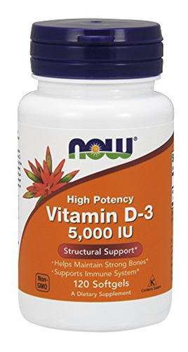 Suplemento Vitamina D Now Foods Vitamina D3 5000 Ui (360 (12