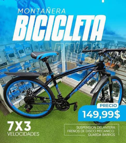 Bicicleta Montañera Rin 26 Es De 7 Cambio Con 3  