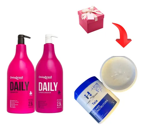 Kit Shampoo Condicionador Onixx Brasil Daily Macadamia 2,5l