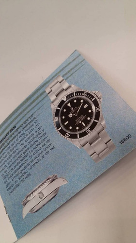 Manual De Reloj Rolex Submariner (Usado)