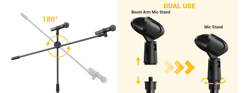 Pie De Micrófono Profesional De Base Ajustable