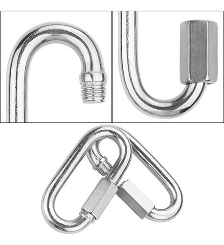 Mosquetón Acero Inoxidable 12 Mm, 2 Piezas - Uso Exterior E