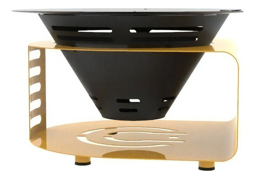 Parrilla para barbacoa Colima Multideck Slim Yellow, color amarillo