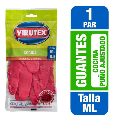 Guantes Cocina Talla Ml Puño Ajustado Virutex