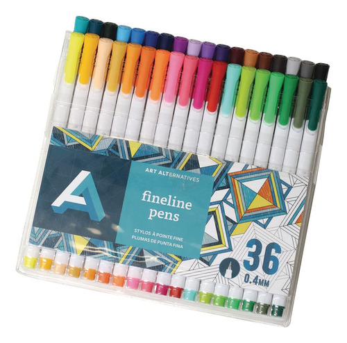 Art Alternatives Fineline Pen - Juego De 36 Colores, Multico