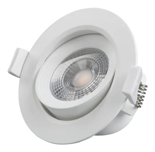 Spot Led Embutir Direcionado Redondo 6w Branco Frio 6000k