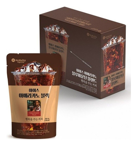 Bebida Coreana Mc Nulty Café Americano Negro 10 Pzs 190 Ml