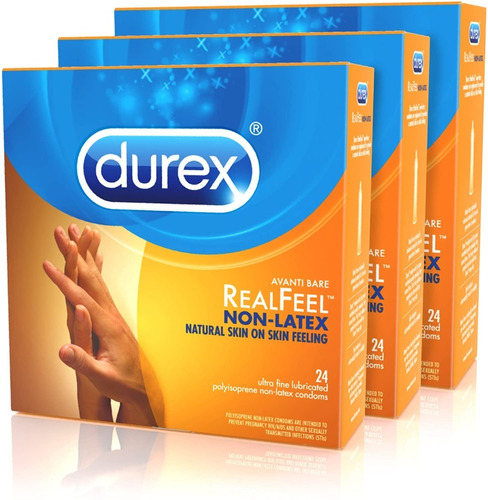 Durex Avanti Bare  Condón Sin Látex 1 Caja Con 24 C/u 