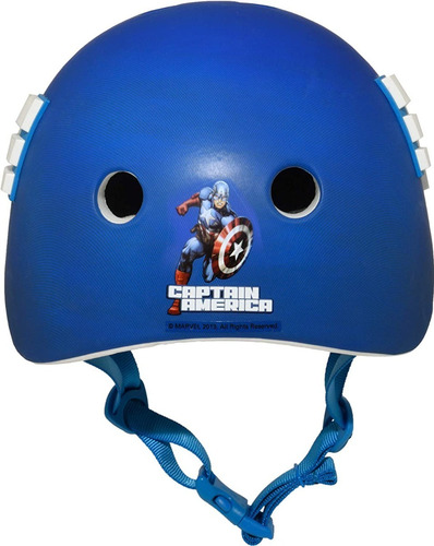 Imagen 3 de 10 de Casco Protector Capitan América Niños 3 A 7 Bicicleta Skate