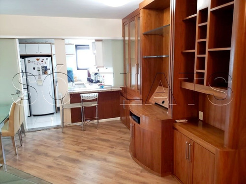 Imagem 5 de 15 de Flat Alto Padrão No Paraíso 100m² 02 Dorms E Cozinha Completa - Sf34042