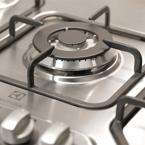Cooktop À Gás Electrolux 4 Bocas Gt60x Tripla Chama Inox Prateado