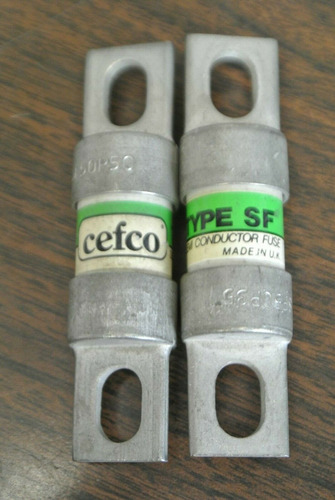 Lot Of 2 Cefco Semiconductor Fuses / 1 Ea. Sf50p35 & Sf50p