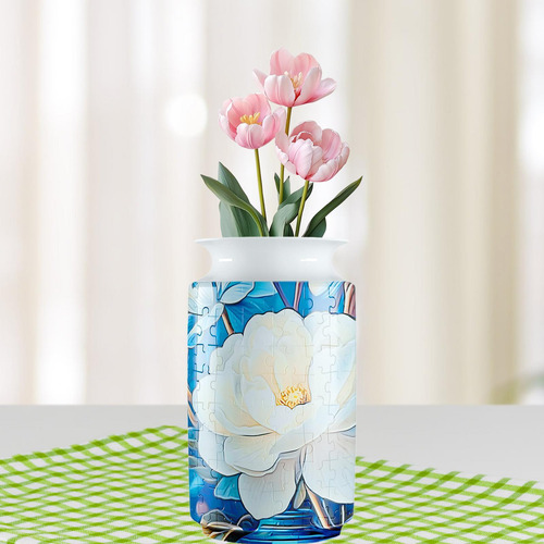 Diy Rompecabezas Florero Maceta Regalo Patrón De Orquídeas