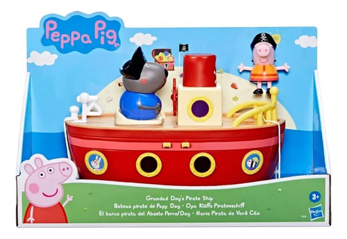 Peppa Pig Barco Pirata De Abuelo Perro + 2 Figuras - Hasbro