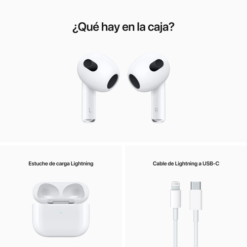 Imagen 7 de 7 de Apple AirPods (3ª generación) con estuche de carga Lightning
