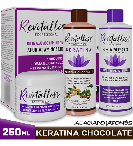  Keratina Alaciante Permanente Chocolate Kit