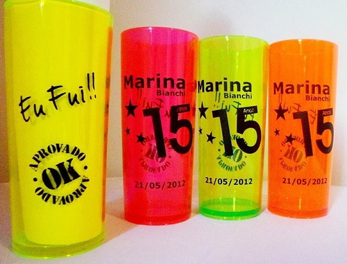100 Copo Long Drink Diversas Cores 350 Ml