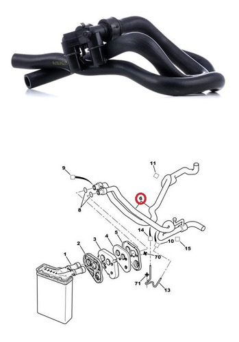 Mangueras Calefaccion Peugeot 306 1.6 Tu5jp 6464pw