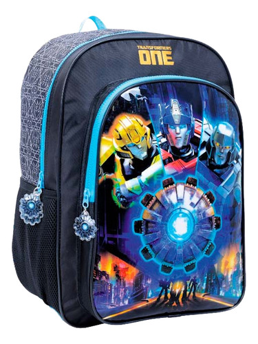 Mochila Espalda 16 Transformers Negra One Color Negro Diseño De La Tela Mochilla Espalda Estampado