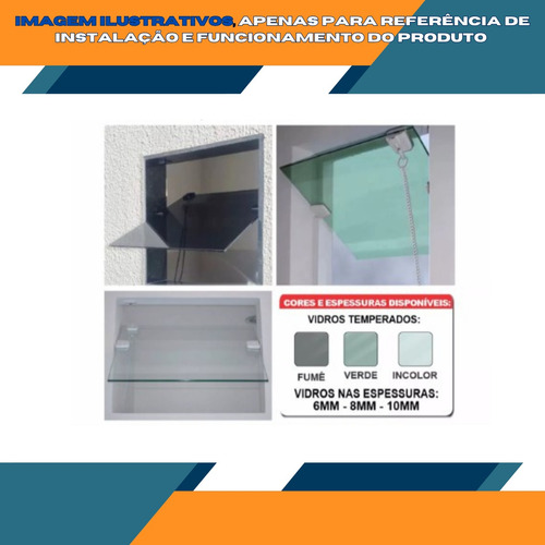 Bascula Fumê 50x50 8mm
