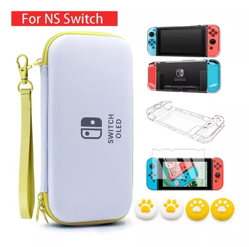 Estuche + Mica Vidrio + Funda Grips - Nintendo Switch Normal