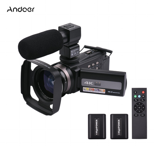 Video Camera Rechargeable Batteries External Touch Digital