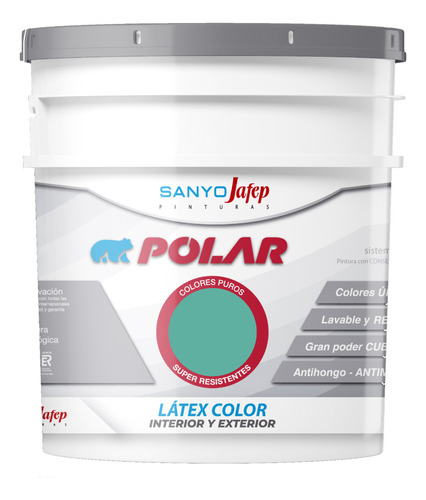 Látex Color Polar 4lt Sanyo Jafep 15% 2da Envío Gratis Caba
