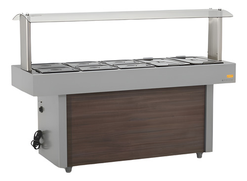 Mesa Buffet Calor 6 Cubas Gelopar Gmta-120