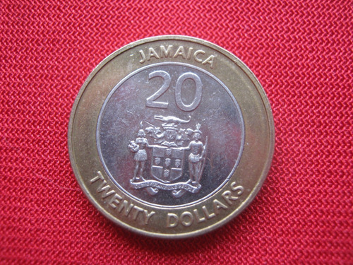 Jamaica 20 Dólares 2000 Bimetálica 