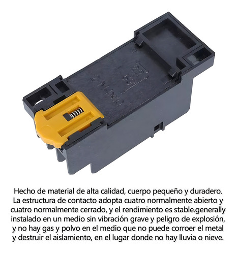 Relevador De 8 Pines 12vdc 24vdc 110vac 220vac Con Base 2pcs