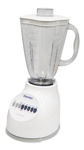 Imagen 2 de 4 de Licuadora Oster 6662-13 1.5 L blanca con vaso de plástico 120V