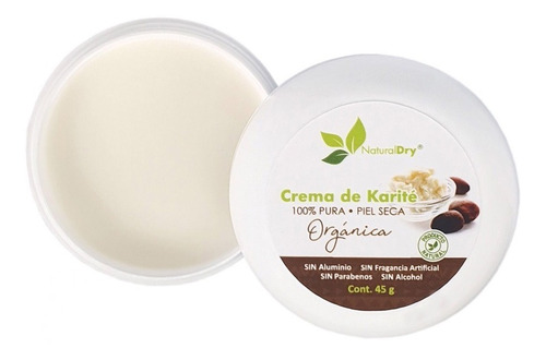 Manteca De Karité Orgánica 45g Naturaldry 