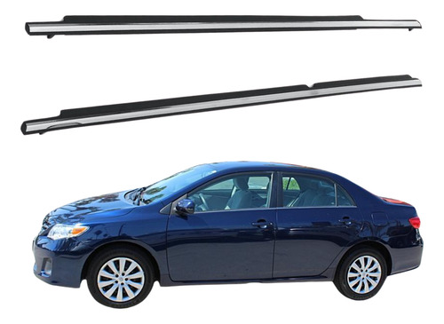 Kit Cepillos Lamevidrios Cromados Toyota Corolla Genérico