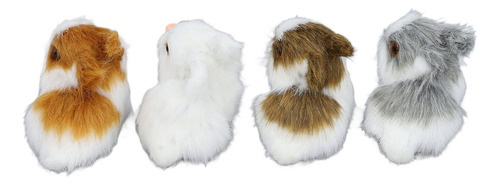 Lindo Adorno De Peluche De Conejito, 4 Unidades, Juguete De